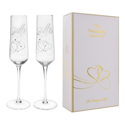 Mr & Mrs Champagne Flutes S/2