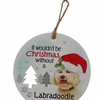 Labradoodle Xmas Plaque