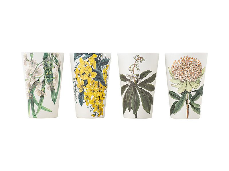 The Blck Pen Golden Summer Bamboo Tumbler 440ML Set of 4 Assorted