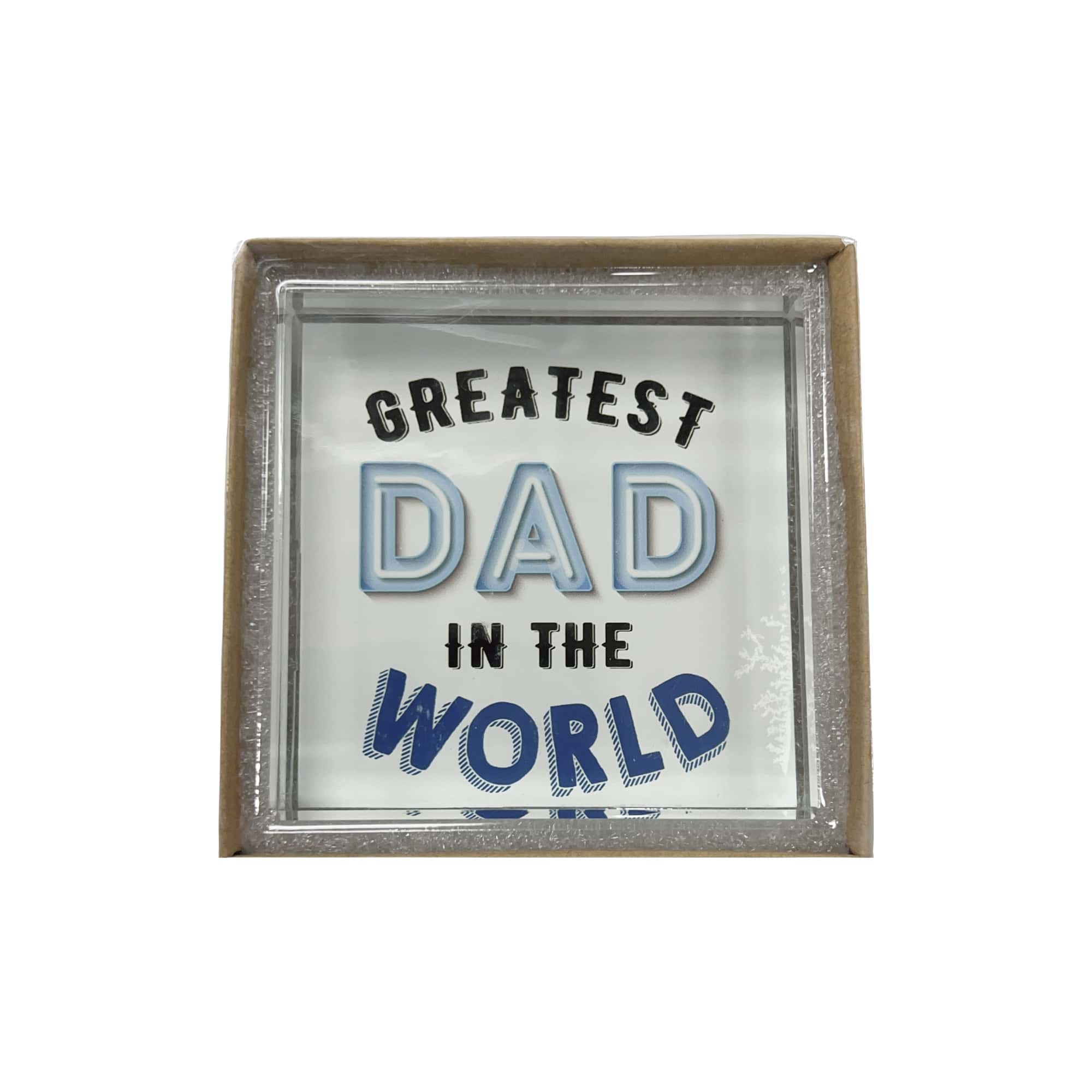 Dad Glass Message Block