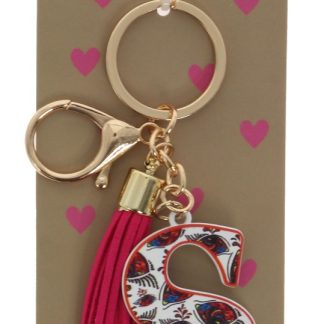 S keyring bag tag