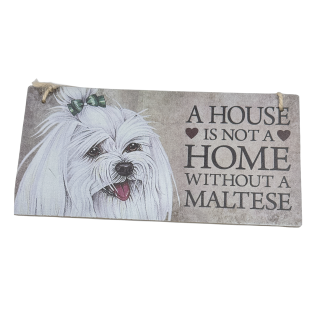 Maltese Dog Plaque