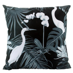 Stork Black and White Outdoor Cushion