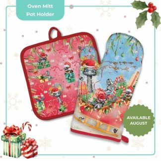 Oven Mitt and Pot Holder Festive Frivolities.