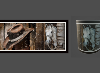 Horse and Boot/Hat Ceramic Mug 310ml