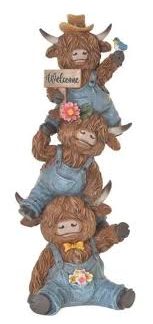 Highland Cow Sunflower Trio