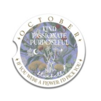 Ceramic Car Coaster October Bluebell