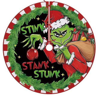 90cm Christmas Tree Skirt Stink Stank Stunk