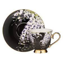 Dark Florals Wisteria Cup & Saucer