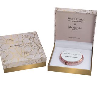 Bracelet-Elegance Rose Quartz and Rhodonite (Rose Gold)