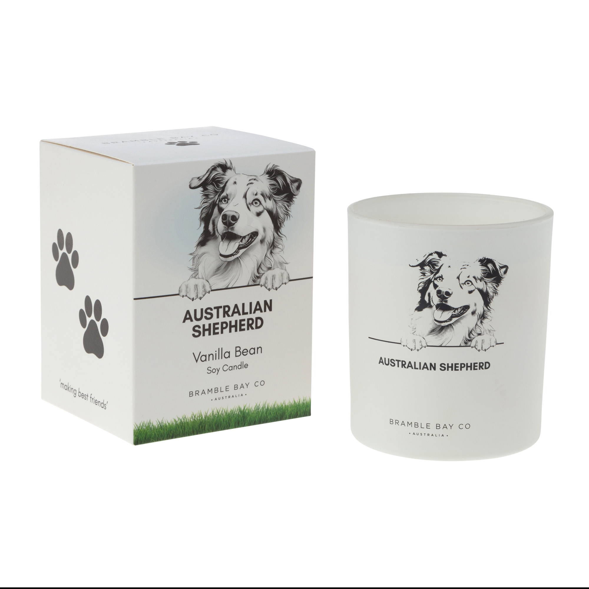 Australian Shepherd Candle