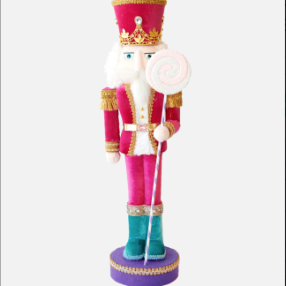 Christmas Nutcracker Red Pink Blue With LolliePop