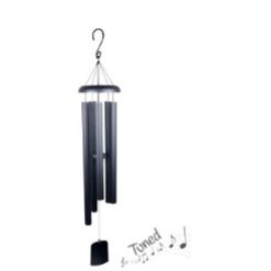112cm Black Column Harmonious Tuned Wind Chime