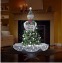 Snowing Tree With snow man on top, Green Tree