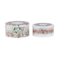 Merry Berry Tin Set Of 2 Gift Boxed