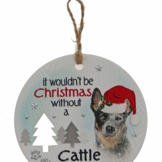 Cattle Dog Xmas Plaque