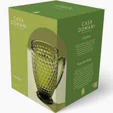 Caterina Glass Jug 1.3L Green Gift Boxed