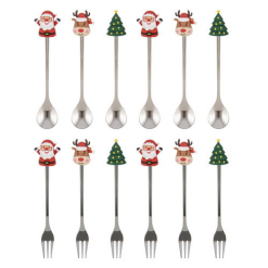 Festive Fun Assorted 6pc Spoon & Fork