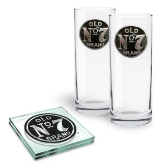 Jack Daniels Set of 2 Highball and Set of 2 Coasters