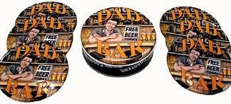 Dads Bar Tin Coaster pack 6