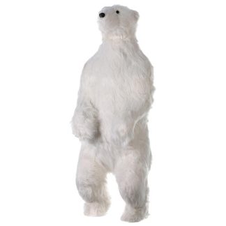 Polar Bear Christmas decoration standing h 153 cm indoor