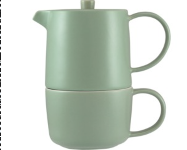 Cafe Life Tea for One With Infuser 450ML Seafoam Gift Boxed