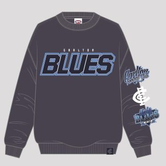 Mens Multi Logo Crew Blues