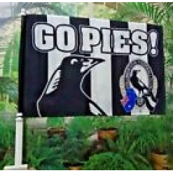 Collingwood Magpies AFL Car Flag Includes Pole