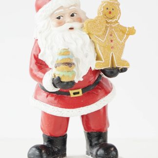 Santa With Gingerbread Statue