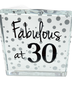 Fabulous at 30 Glass Plaque