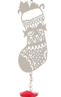 Eternity Xmas Crystals Silver Boot