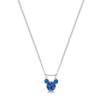 ECC Mickey September Birthstone Necklace