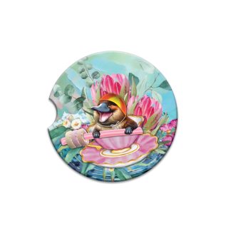 Ceramic Car Coaster Lifesaver Platypus