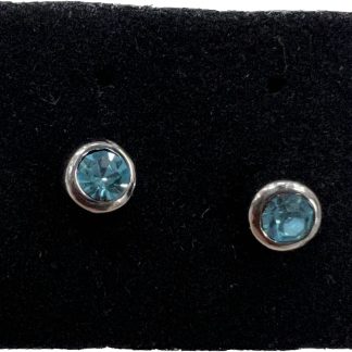 March Birth Stone Earing Silver