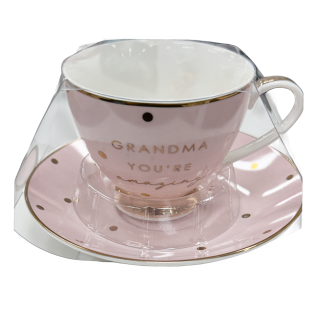 Tea Cup and Saucer Grandma You Amazing