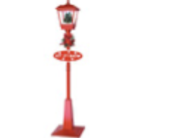 Snowing Vertical Streetlamp 1.8M Red