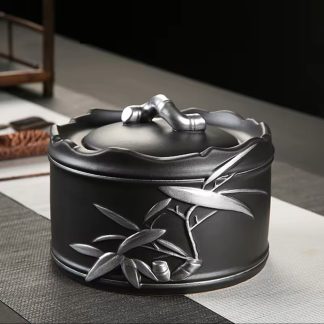 Silver Bamboo Urn for Ashes 20cm 750ml