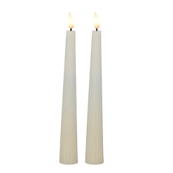 Let's Get Lit Linea LED Taper Wax Candle Set of 2 Soy Gift Boxed