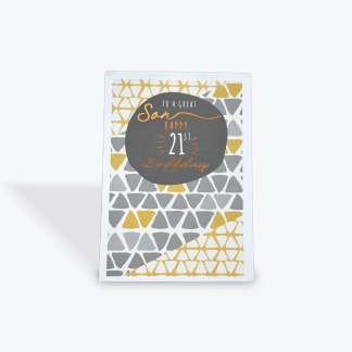 Wonderful Son Happy 21st Birthday Card