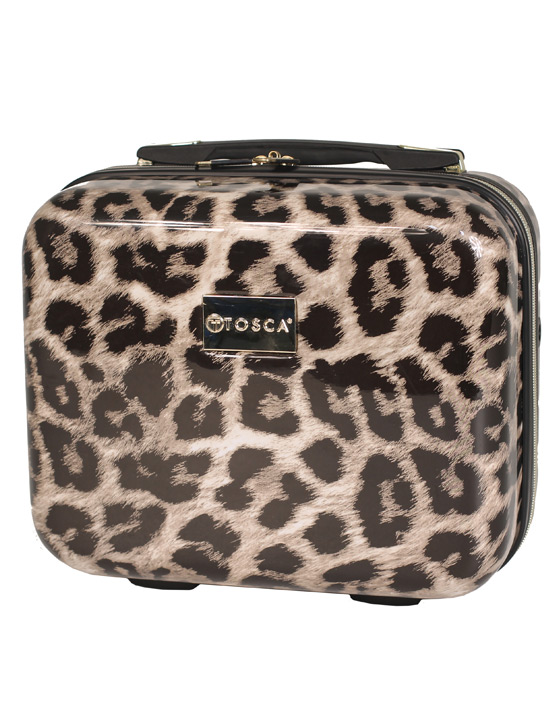 Leopard Beauty Case-Black