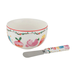 Christmasville Dip And Spreader Set Gift Boxed