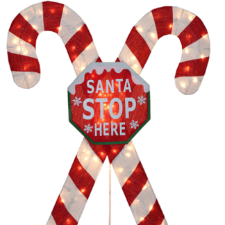 Candy Cane Santa Stop Here