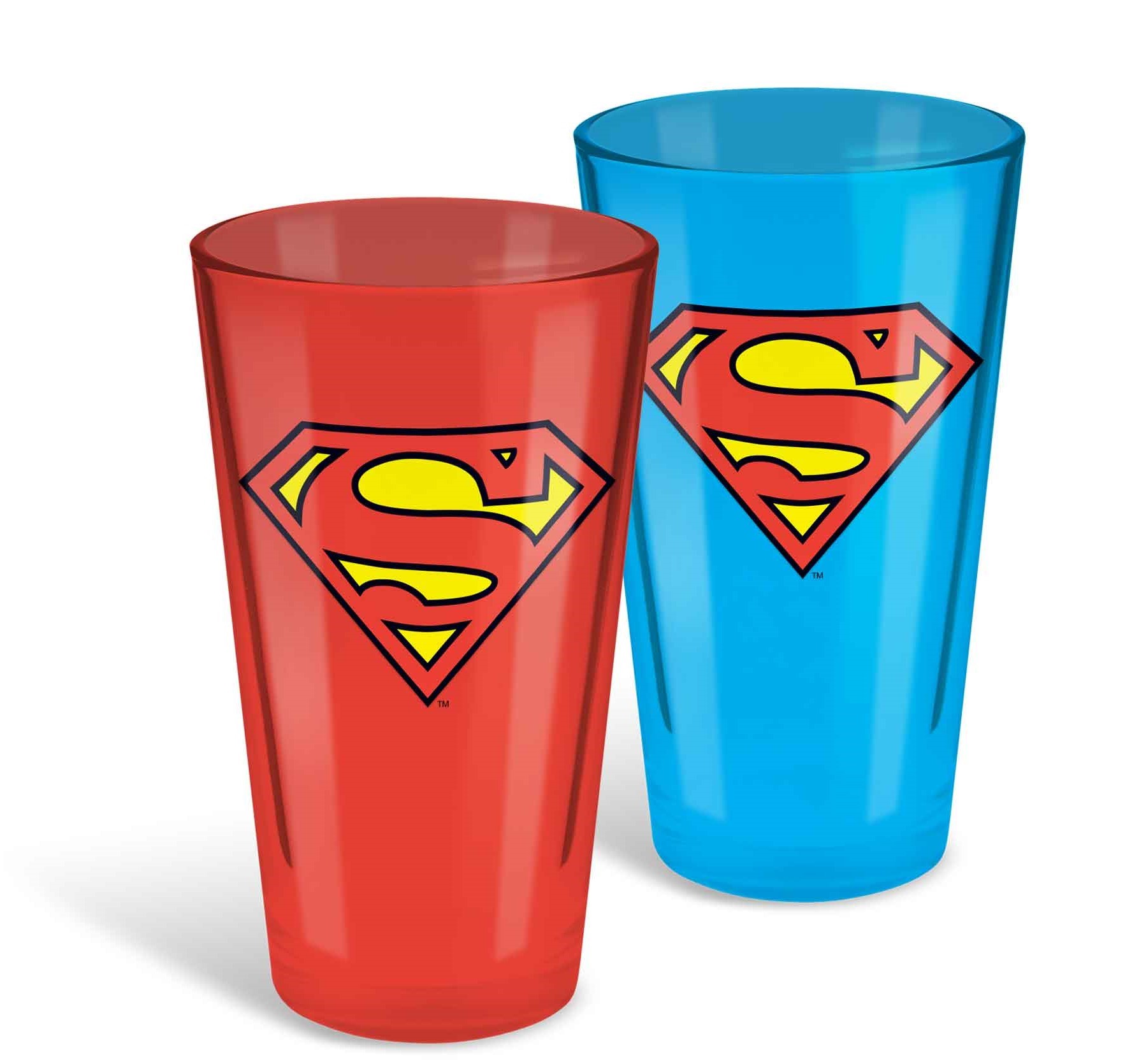 Superman Metallic Conical Glasses Set of 2