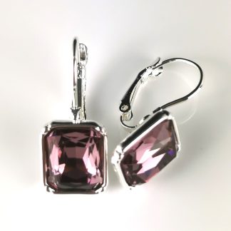 Hanging Earings Purple Stone