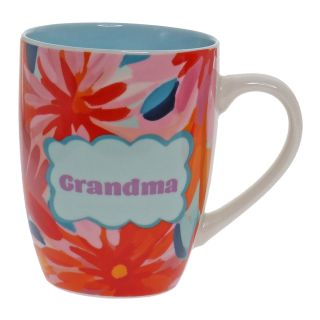 Grandma bright blooms mug