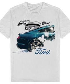 Ford Mustang Mens White Tee