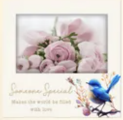 Mystical Blooms Epoxy Photo Frame 4x6in - Someone Special