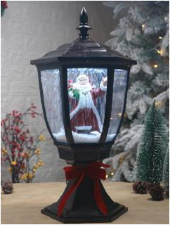 Christmas LED Snowing Table Lantern With Music