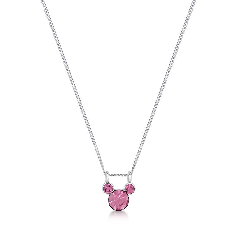 ECC Mickey October Birthstone Necklace
