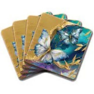Bamboo Coasters Tranquil Butterflies